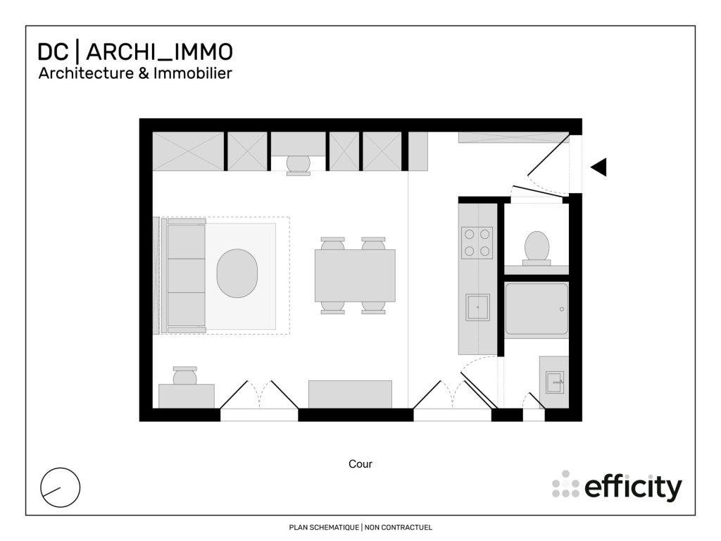 Studio 1 pièce - 26 m²